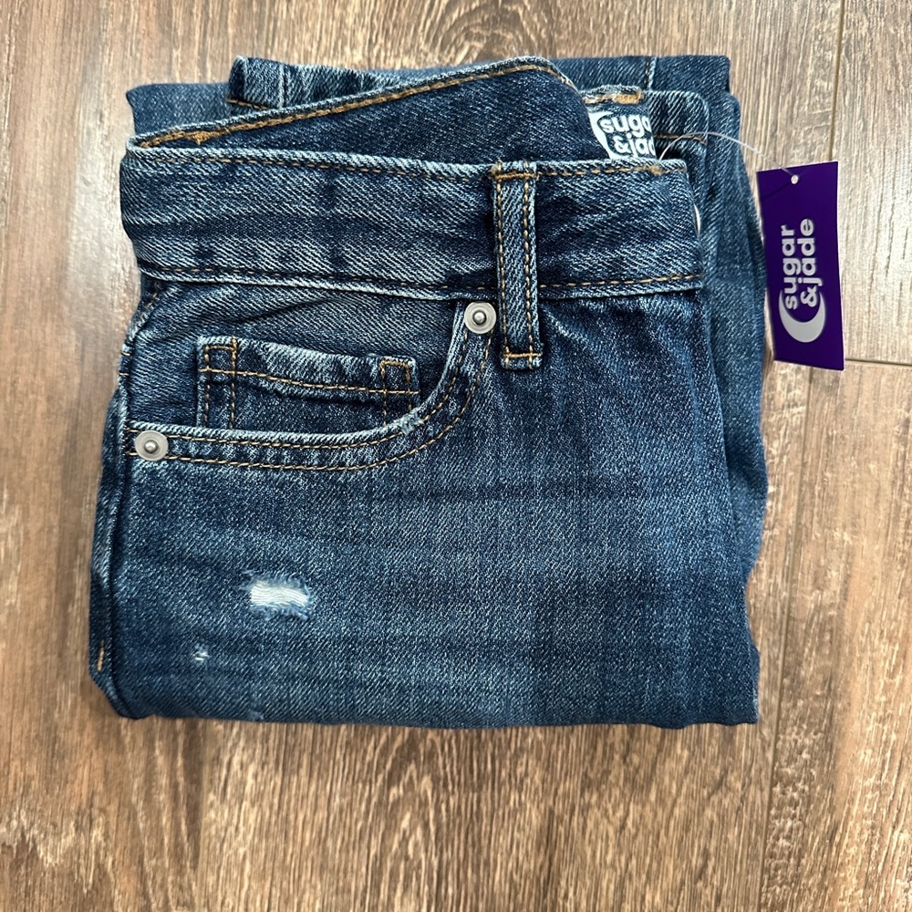 Tween girls high rise girlfriend jeans